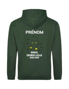 Sweat à capuche vert ENSCL... 2