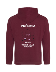 Sweat à capuche bordeaux... 2