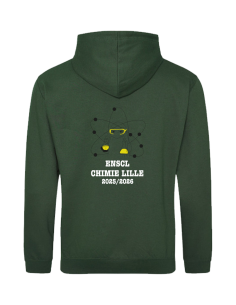 Sweat à capuche vert ENSCL 2