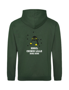 Sweat à capuche vert ENSCL 2