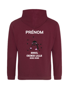 Sweat à capuche bordeaux... 2